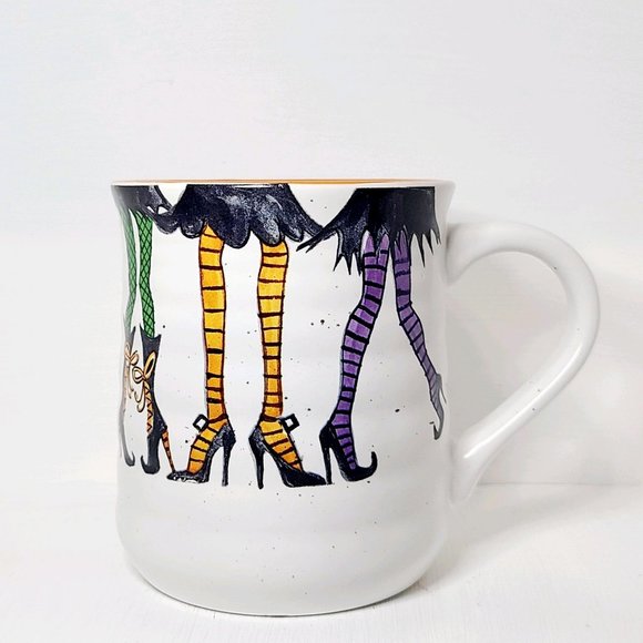 Halloween Coffee Mug Cobwebs and Cauldrons Squad Ghouls Large Cup EUC, Witch - Picture 3 of 6